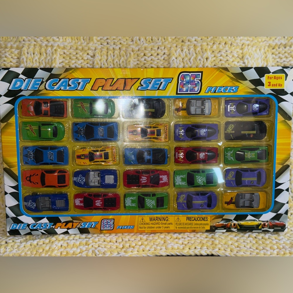 Colorful Die-Cast Vehicle Set - 25 Pieces
